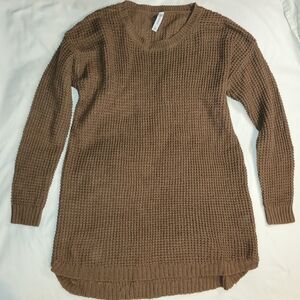 Zenana Womens Brown Sweater Dress Size Large